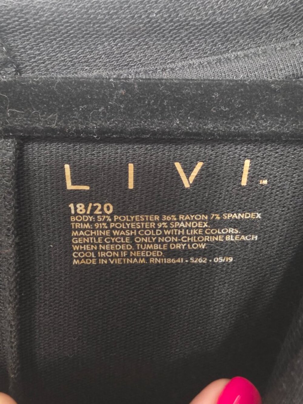 Livi Active Lane Bryant Black Mesh Sleeve Hoodie Swim Cover Up – 18/20 - Picture 5 of 10